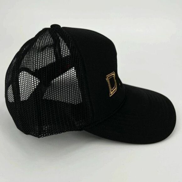 OTTO Dio Gold Letters Black SnapBack Trucker Hat Ball Cap Hat God NWOT - Picture 5 of 8